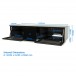 Alphason Element Modular 1250 TV Cabinet, Black Gloss - Dimensions