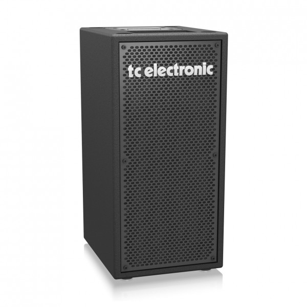 TC Electronic BC208 Vertical 200W 2 x 8" Portable Bass Cabinet, 8 Ohm, Front Angled Right