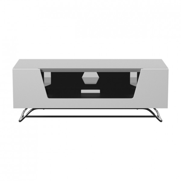 Alphason Chromium 2 1000 TV Cabinet, Gloss White - Front View