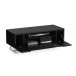 Alphason Chromium 2 1000 TV Cabinet, Gloss Black - Doors open