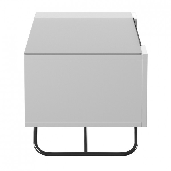 Alphason Chromium 2 1000 TV Cabinet, Gloss White - Side View