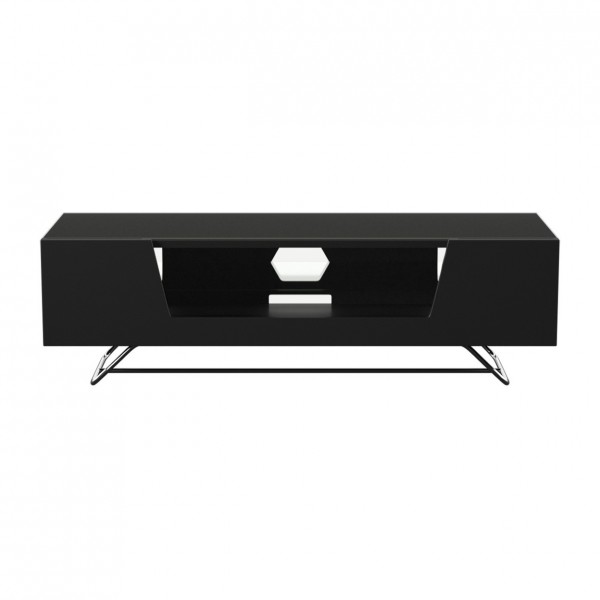 Alphason Chromium 2 1200 TV Cabinet, Gloss Black - Front