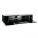 Alphason Chromium 2 1200 TV Cabinet, Gloss Black - Doors open