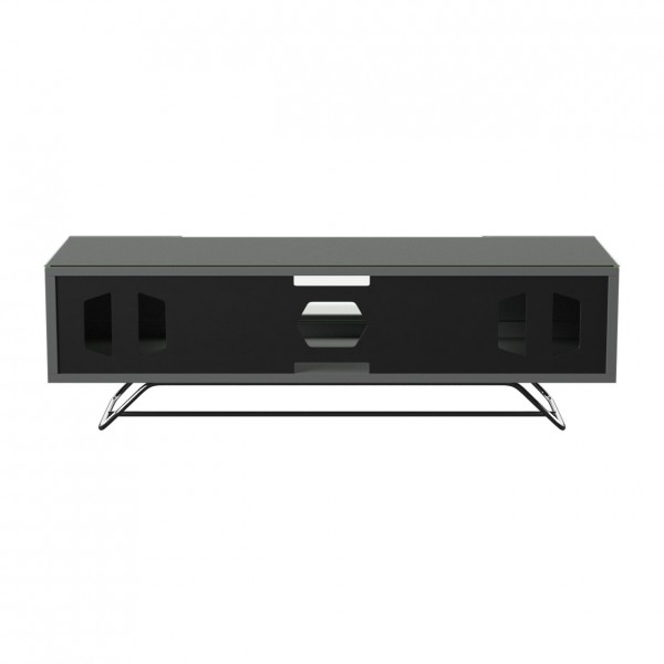 Alphason Chromium 2 1200 TV Cabinet, Gloss Grey - Rear View