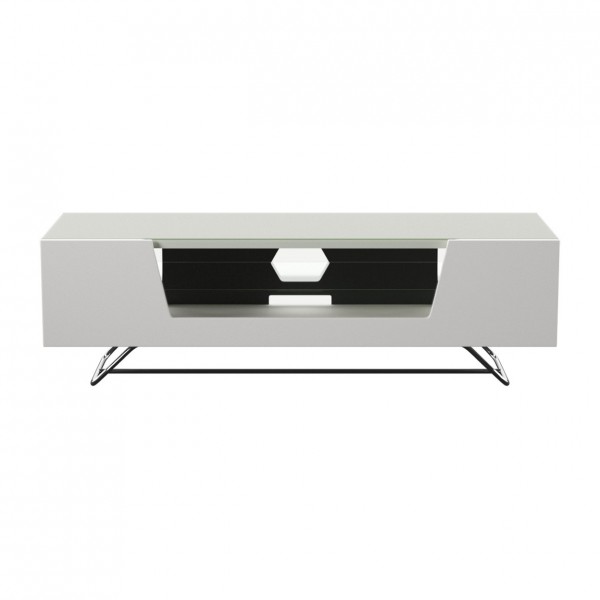 Alphason Chromium 2 1200 TV Cabinet, Gloss White - Front View