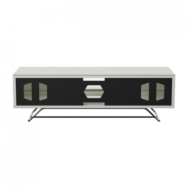 Alphason Chromium 2 1200 TV Cabinet, Gloss White - Rear View