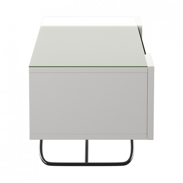 Alphason Chromium 2 1200 TV Cabinet, Gloss White - Side View