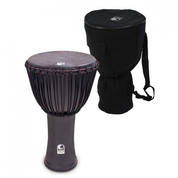 Toca 14" Djembe Freestyle Rope Tuned Black Mamba with Bag - Main