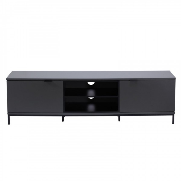 Alphason Chaplin ADCH1600 TV Cabinet, Charcoal Front View