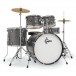 Gretsch Renegade Drum Kit mit Hardware & Becken, Grey Sparkle