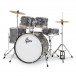 Gretsch Renegade Drum Kit with Hardware & Cymbals, Grey Sparkle - Angle