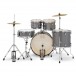 Gretsch Renegade Drum Kit with Hardware & Cymbals, Grey Sparkle - Back