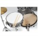 Gretsch Renegade Drum Kit with Hardware & Cymbals, Grey Sparkle - Snare