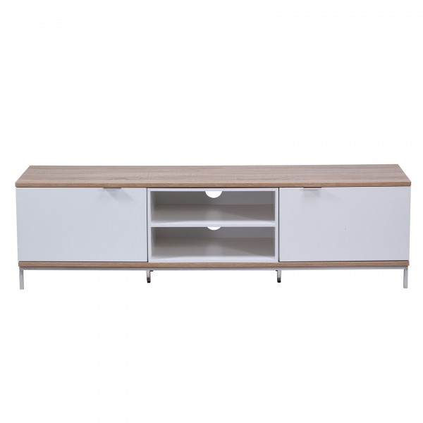 Alphason Chaplin ADCH1600 TV Cabinet, Light Oak Front View