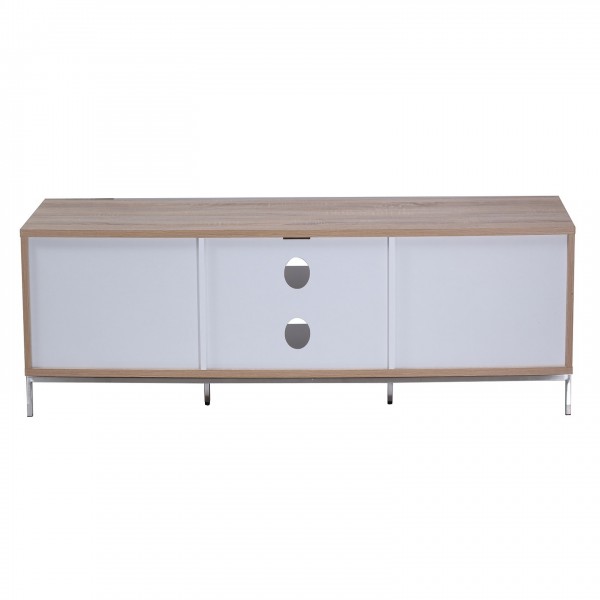 Alphason Chaplin ADCH1600 TV Cabinet, Light Oak Back View