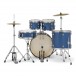 Gretsch Renegade Drum Kit with Hardware & Cymbals, Blue Sparkle - Back