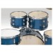 Gretsch Renegade Drum Kit with Hardware & Cymbals, Blue Sparkle - Rack Toms Back