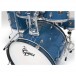 Gretsch Renegade Drum Kit with Hardware & Cymbals, Blue Sparkle - Kick Drum