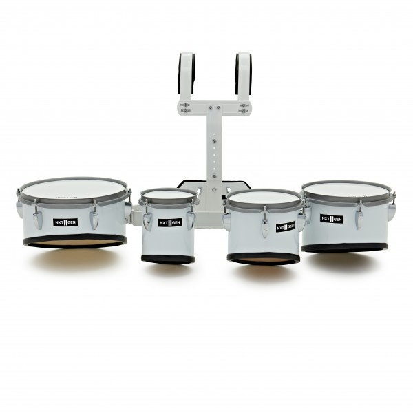 Premier NXT GEN Marching 6/8/10/12 Drum Corps Multi-Tenor Set, White