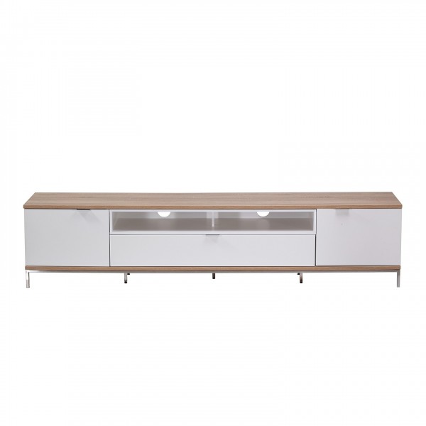 Alphason Chaplin ADCH2000 TV Cabinet, Light Oak Front View