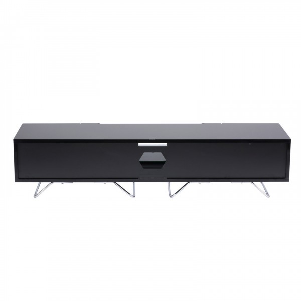 Alphason Chromium 2 1600 TV Cabinet, Black Back View
