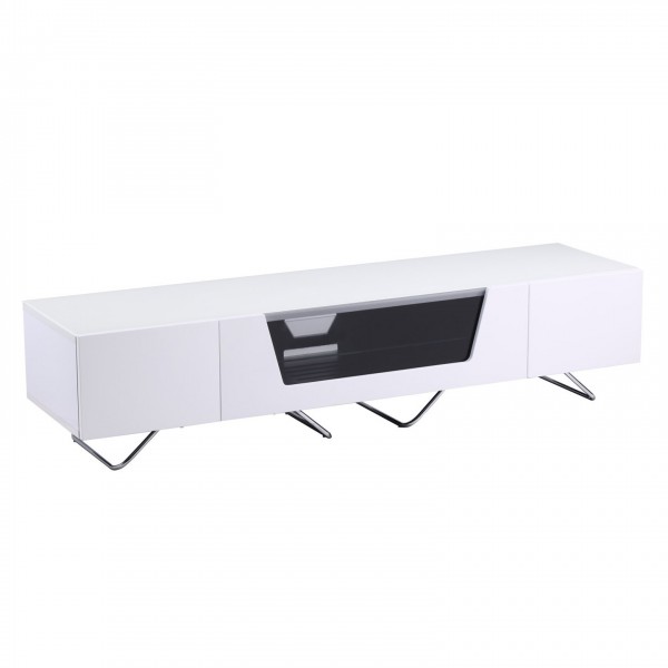 Alphason Chromium 2 1600 TV Cabinet, White Side View