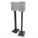 Kanto ST34 Speaker Stands - Angled with Speakers (Speakers Not Included)