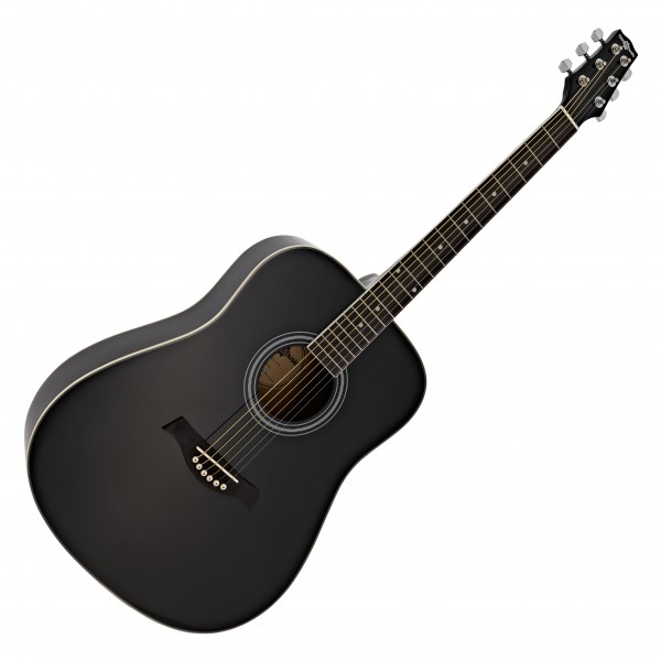 Dreadnought Acoustic Guitar by Gear4music, Black