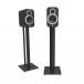 Q Acoustics FS50 Floor Stands, Black Front View 2