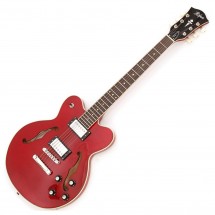 Hofner Verythin Deluxe Electric Guitar, Transparent Red