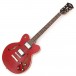 Hofner Verythin Deluxe Electric Guitar, Transparent Red 