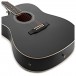 Dreadnought Left Handed Cutaway Electro Acoustic Guitar, Black