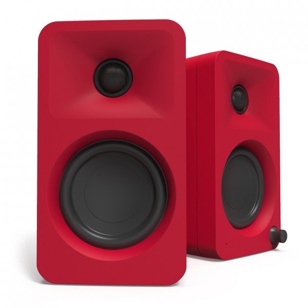 Kanto Ora Powered Reference Desktop Speakers with Bluetooth, Matte Red - Main