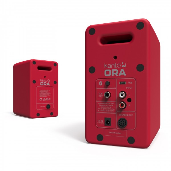 Kanto Ora Speakers, Red - Rear