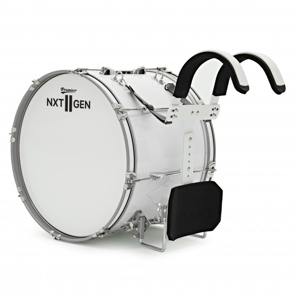 Premier NXT GEN Marching 20" x 14" Drum Corps Bass Drum, White