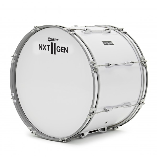 Premier NXT GEN Marching 20" x 14" Drum Corps Bass Drum, White