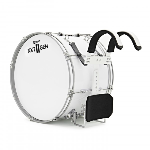 Premier NXT GEN Marching 22" x 14" Drum Corps Bass Drum, White