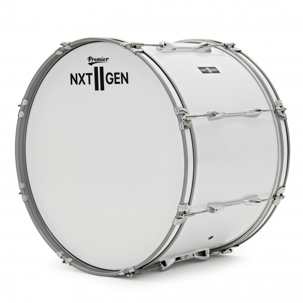 Premier NXT GEN Marching 22" x 14" Drum Corps Bass Drum, White
