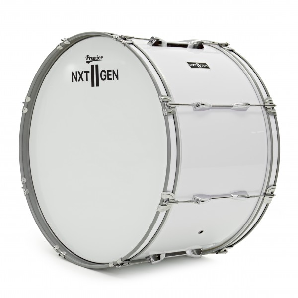 Premier NXT GEN Marching 26" x 14" Drum Corps Bass Drum, White