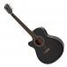 Single Cutaway Left Handed Electro Acoustic Guitar by Gear4music, Black