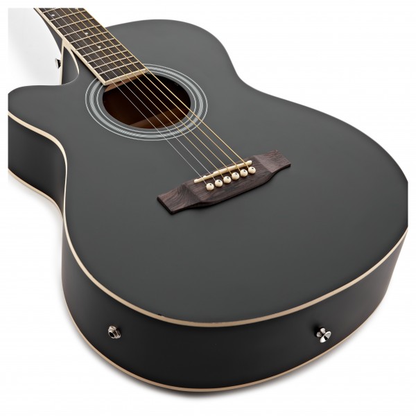 Single Cutaway Left Handed Electro Acoustic Guitar by Gear4music