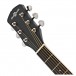 Single Cutaway Left Handed Electro Acoustic Guitar by Gear4music, Black