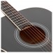 Jumbo Left Handed Acoustic Guitar by Gear4music, Black