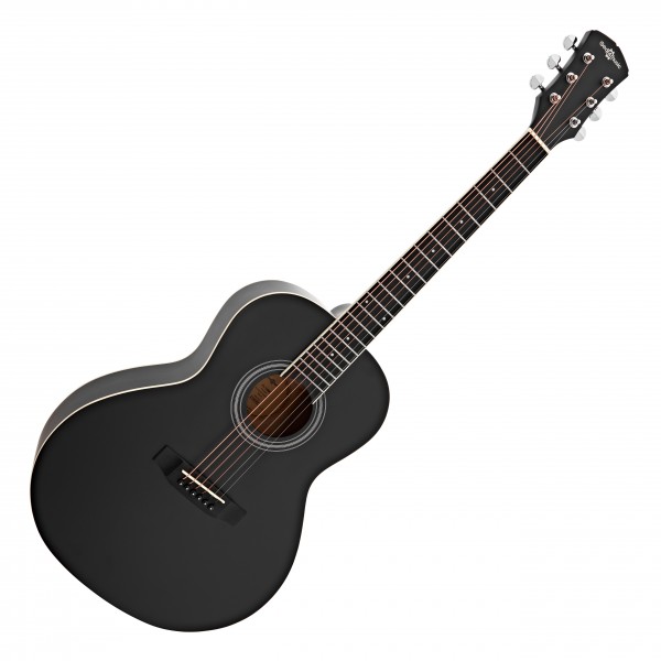 Parlour Acoustic Guitar by Gear4music, Black