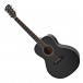 Parlour Left-Handed Electro Acoustic Guitar by Gear4music, Black