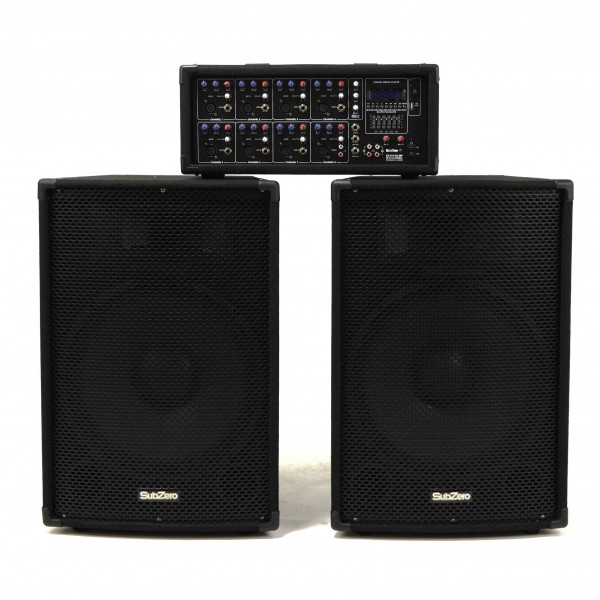 SubZero SZPA-815 300W 15" PA System With Digital Media Player - Secondhand