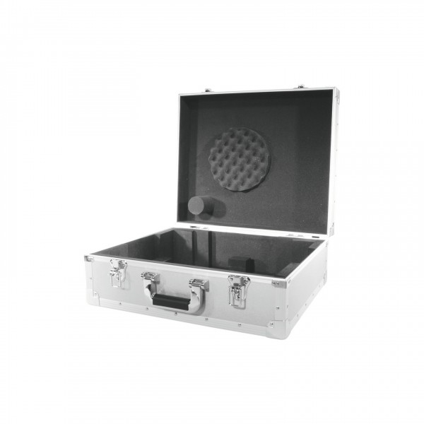 Roadinger Turntable Flight Case, Silver - Open