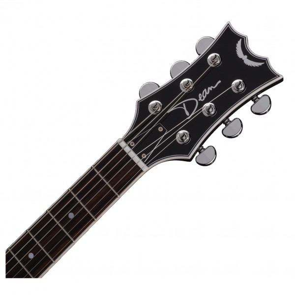 Dean Colt Semi-Hollow Body Flame Top With Piezo, Trans Black 3