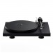 Pro-Ject Debut Evo 2 Turntable, Black Satin Front View (Without Dust Cover)