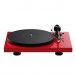 Pro-Ject Debut Evo 2 Turntable, Red Gloss Front View (Without Dust Cover)